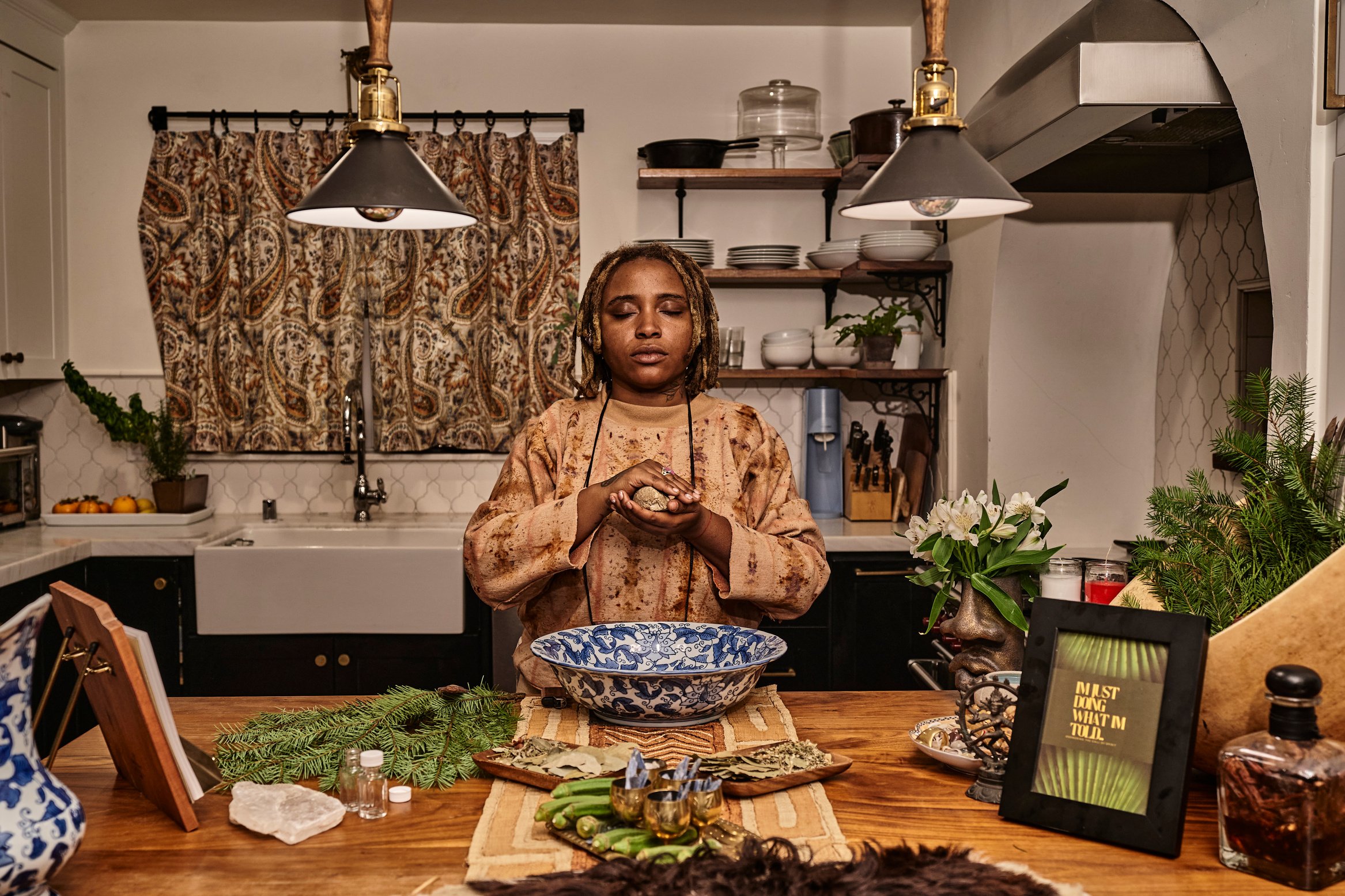 Conjurer Preparing Spiritual Bath